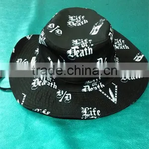 High Quality Custom Bucket Hat With String and Stopper,digital Print LOGO Hat thumbnail-2