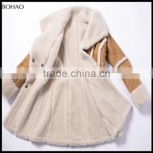 2017 New Fashion Thick Loose Yellow Imitation Fur Coat Women thumbnail-6