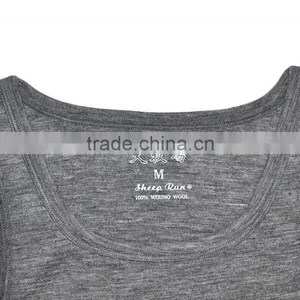 Custom New Fashion Men Vest Sleeveless Garment Base Layers 100% Superfine Merino Wool Soft Net to Skin Comfortable Sports Runnin thumbnail-2