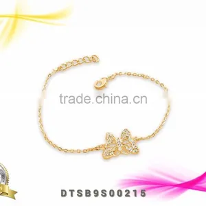Butterfly Gold CZ Studded Girls Design Bracelets thumbnail-1
