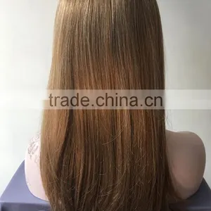 Natural Blonde Kinky Straight Wig Yaki Straight Brazilian Virgin Wigs Synthetic Hair Sexy Women Wig thumbnail-2