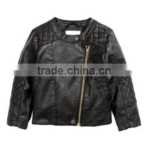 Hot Selling Winter Kids Leather Jacket for Girls With High Quality thumbnail-1