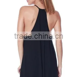 Plus Size Women Clothing Knit Halter Neck Spaghetti Swing Dress For Ladies thumbnail-2