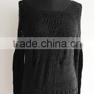 Fashion Girls Black Pullover Sweater thumbnail-1