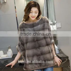 PC-272 2017 New Design Fashionable Pure Colour Woman Real Mini Fur Winter Jacket Lady Sweater With Long Sleeves Factory Supply thumbnail-6