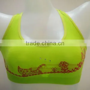 Seamless Fitness Sports Wear Bra Underwear Women Sexy Lingerie Print Girl Gym Bra thumbnail-1