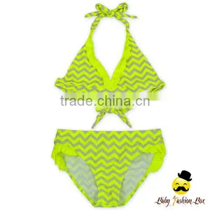 Hot Sale Beautiful Printed Colorful Striped Separable Type Nylon Teen Girl Bikini Swimwear Under Panties thumbnail-6