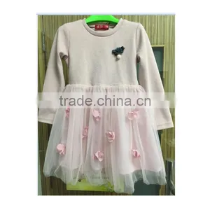 2017 New Autumn Design Red Embroidery Lace Bottom Girls Dress thumbnail-1