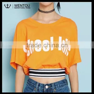 New Arrival Orange Round Collar Girls Sport T Shirt thumbnail-1