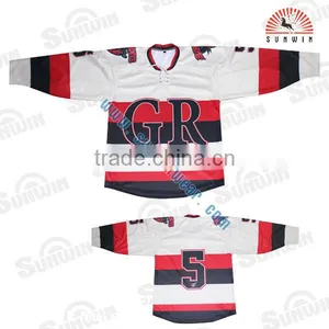 100% Polyester Full Dye Sublimation Hockey Jersey thumbnail-4