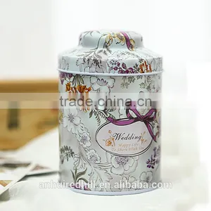 2017 Factory Custom Printed Round Tea Tin Box thumbnail-2