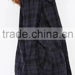 2015 KAIYA Elegant Design Blouses Ladies Western Wear Oversized Shirt Dress Long Sleeve Party Holiday Wearing thumbnail-2