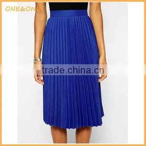 Chiffon Pleated Maxi Skirt thumbnail-1