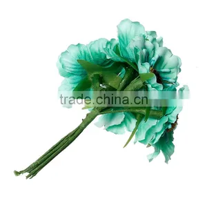 Terylene Artificial Chrysanthemum Flower Decoration Millinery Green 11.0cm(4 3/8") thumbnail-2