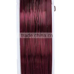Copper Beading Wire Thread Cord Round Wine Red 0.4mm Dia. , 2 Rolls thumbnail-2