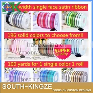 3/8"(9MM) Width Single Face Satin Ribbon,100% Polyester,100yards/color,reach SVHC Free,196colors Available,freeshipping,B2013859 thumbnail-1
