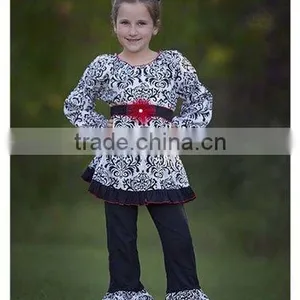 Best Selling Floral Ruffle Cotton Girls Boutique Outfit thumbnail-1