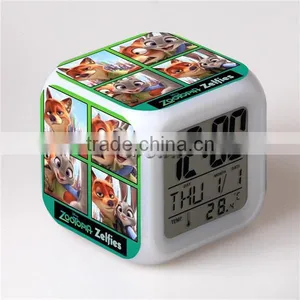 Top Selling LED Alarm Clock,Digital Desk Clock,Zootopia Cartoon Clock for Kids thumbnail-1