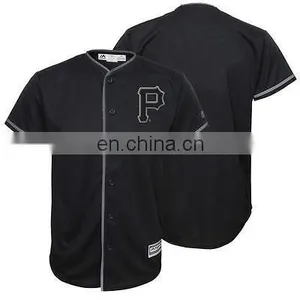 Baseball Button up Jersey,baseball Jersey Design Black White Patchwork,baseball Jersey Black and White thumbnail-2