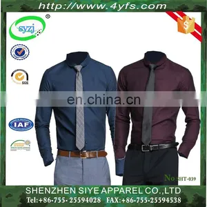 2016 Stylish Shirts for Men 100%cotton Long Sleeve Egypt Cotton Men Shirts thumbnail-1