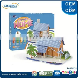 3D Puzzle Money Box Seaside Holiday House Shaped Piggy Bank for Kids thumbnail-1