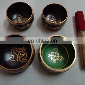 BRASS TIBETAN CARVED SINGING BOWLS 10 KGS PACK thumbnail-5