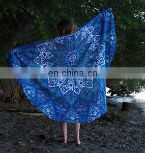 Indian Star Mandala Round Beach Towel Throw Tapestry Hippie Yoga Mat thumbnail-1