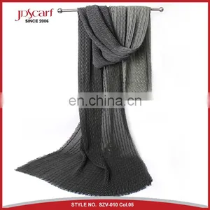 Supply New Colourful Wrinkled Fabric China Scarf thumbnail-5