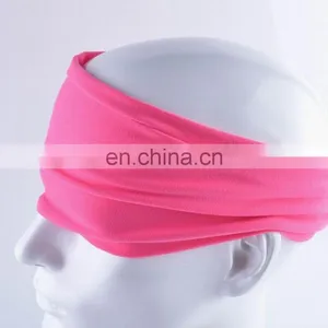 Promotional Moisture Wicking Pink Cosmetics Fabric Yoga Headbands For Girls thumbnail-1