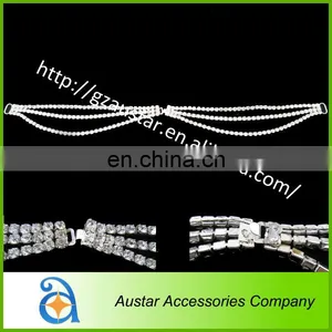 CRYSTAL RHINESTONE BIKINI CONNECTORS /BUCKLE METAL CHAIN FOR BIKINI SUIT thumbnail-1
