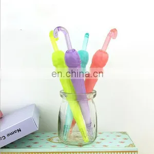 Fluorescent Umbrella Design AD Promotional Gel Pen With Hand Tag Blue Ink Creative Gift for Student thumbnail-1