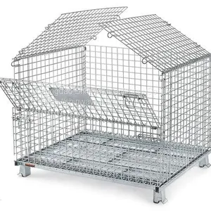 Shinway Collapsible Wire Container；Collapsible Storage Cage thumbnail-1