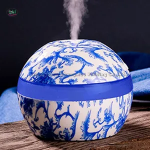 Humidifier Blue White Porcelain Ultrasonic Air Humidifier Aroma Essential Oil Diffuser Aromatherapy for Home Office SPA thumbnail-1