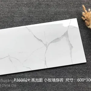 Foshan Porcelain Low Water Absorption 300x600 White Gloss Wall Tile thumbnail-3