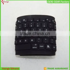 2016 Flexible Folding Silicone Rubber Wireless Bluetooth Keyboard for PC Laptop IPad Quality Choice thumbnail-1