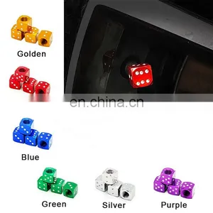 Dice Tire Valve Caps Aluminum Universal Fit Bike Car Truck Motor Tyre Valve Stem Caps Covers With Gasket Rubber Ring Multi-Color thumbnail-5