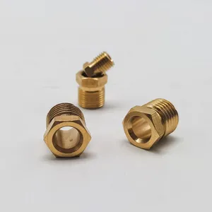 Brass Pipe Fittings Double Male Threaded Joint Hexagonal Pipe Fittings thumbnail-2