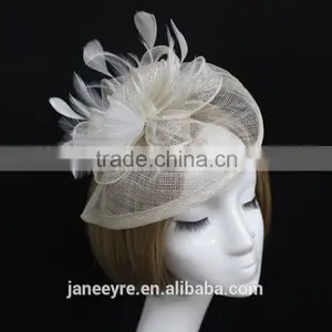 Wholesale Party/Races Sinamay Flower Fascinator Headband With Feather thumbnail-1