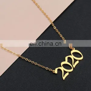 Wholesale Stainless Steel Jewelry, Best Birthday Gifts Necklace Number Pendant Birth Year Necklace/ thumbnail-4