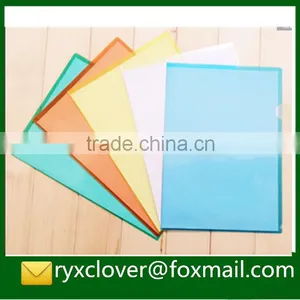 Office Stationery Transparent a4 Size L Shape PP Plastic File Folder thumbnail-1