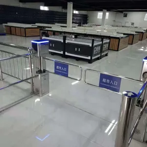 Customized Professional Stainless Electric Securely Control Barrier Gate Supermarket Turnstile thumbnail-1
