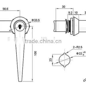 CE RoHS 2015 FEILEI MS301-2 China Manufacturer High Security Industry Metal Zinc Door Lock With L Handle thumbnail-6