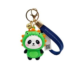 Wholesale Custom 3D PVC Cartoon Character Keychains Eco-Friendly Rubber Figure Carabiner Bag Clips thumbnail-4