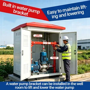 Standard Municipal FRP Well House Fiberglass Irrigation Pump Cabin for Urban & Rural Water Conservancy thumbnail-1