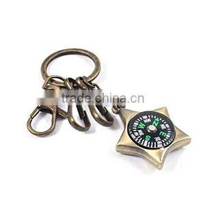 Factory Direct Sales Custom Metal Compass Keychain thumbnail-2