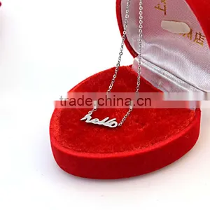Custom Logo Silver Necklaces Set Jewelley Pendant Necklaces Jewelry 2016 thumbnail-4