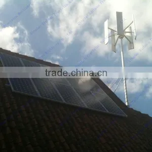 Richuan 5kw Vertical Wind Solar Hybrid System(220VAC 50Hz)on Roof Top With CE Approved thumbnail-1