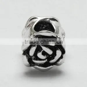 Pdora Jewelry Accessories, Rose Shape DIY Zinc Alloy Hanging and Slider Beads thumbnail-5