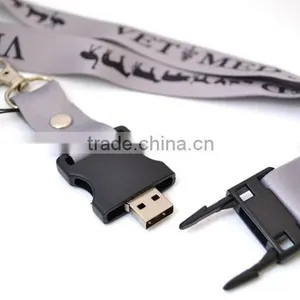 Cheap Silver Gray Usb Flash Drive Lanyard Keychain thumbnail-2