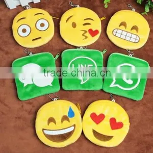 2015 Hot Sale Free Sample of Plush Emoji Purse/ Whats App Purse thumbnail-1